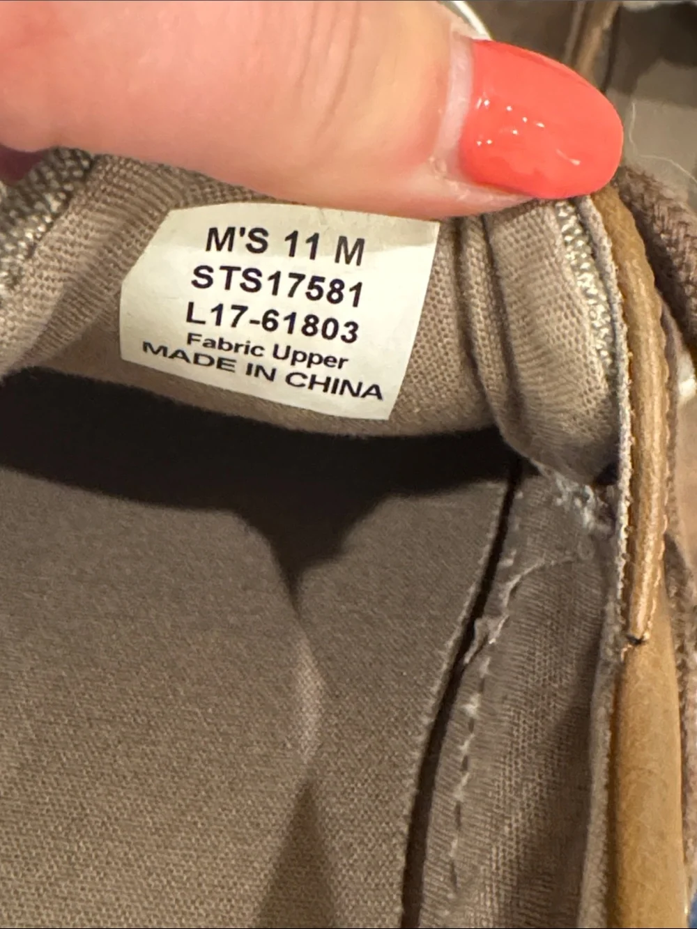 Sperry Men's Tan Canvas and Brown Leather Boat Shoes